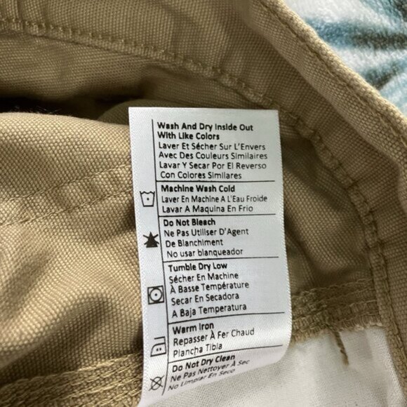 Carhartt Pants Mens 33x28 Rugged Flex Relaxed Fit Tan Canvas Workwear - Picture 6 of 12